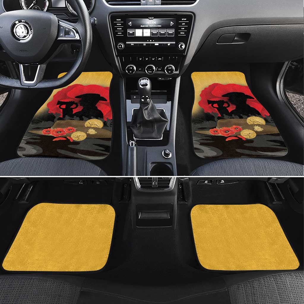 Australia Two-up Pennies ANZAC Day Car Mats Slouch Hat Last Post With Poppy