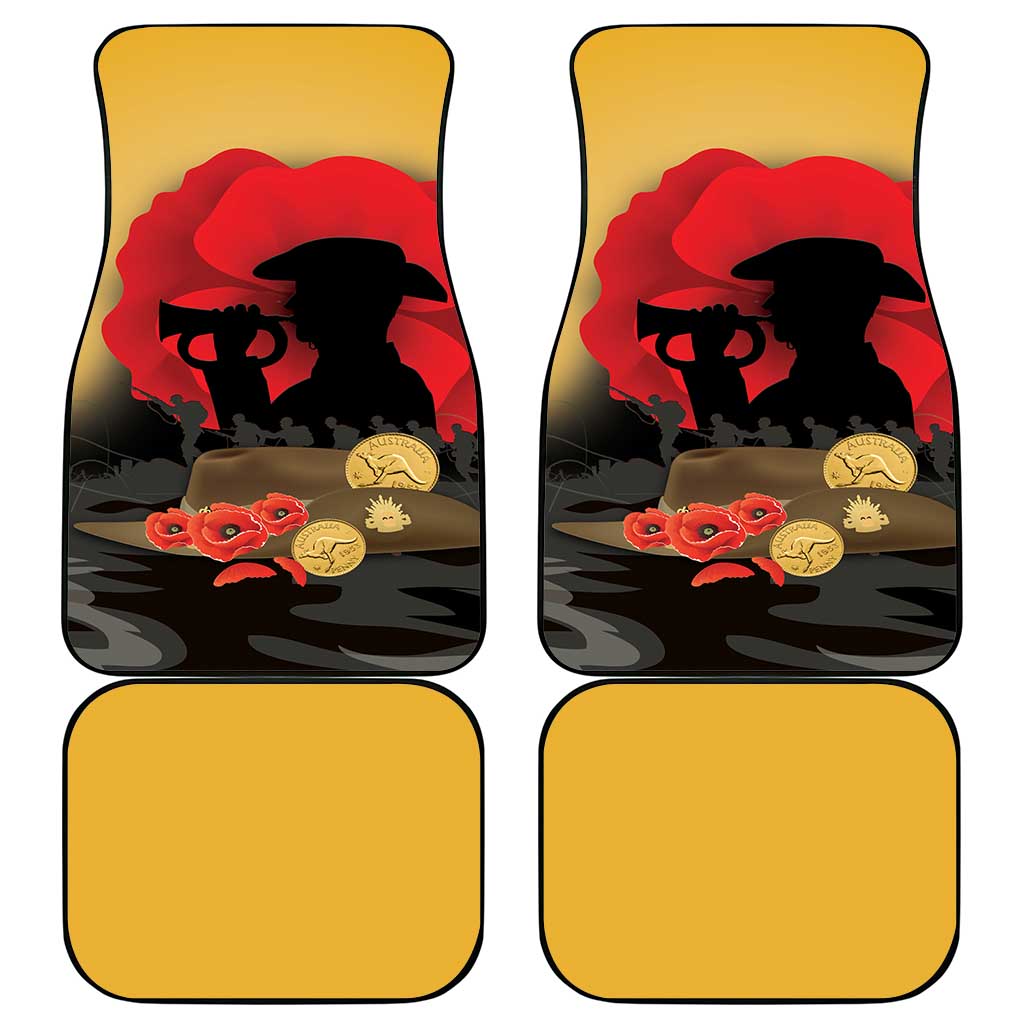 Australia Two-up Pennies ANZAC Day Car Mats Slouch Hat Last Post With Poppy