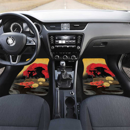 Australia Two-up Pennies ANZAC Day Car Mats Slouch Hat Last Post With Poppy