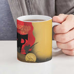 Australia Two-up Pennies ANZAC Day Ceramic Mug Slouch Hat Last Post With Poppy