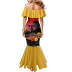 Australia Two-up Pennies ANZAC Day Family Matching Mermaid Dress and Hawaiian Shirt Slouch Hat Last Post With Poppy