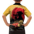 Australia Two-up Pennies ANZAC Day Family Matching Puletasi and Hawaiian Shirt Slouch Hat Last Post With Poppy