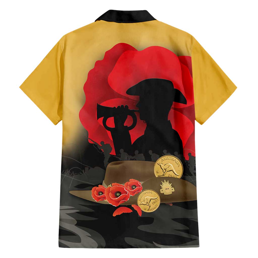 Australia Two-up Pennies ANZAC Day Family Matching Tank Maxi Dress and Hawaiian Shirt Slouch Hat Last Post With Poppy