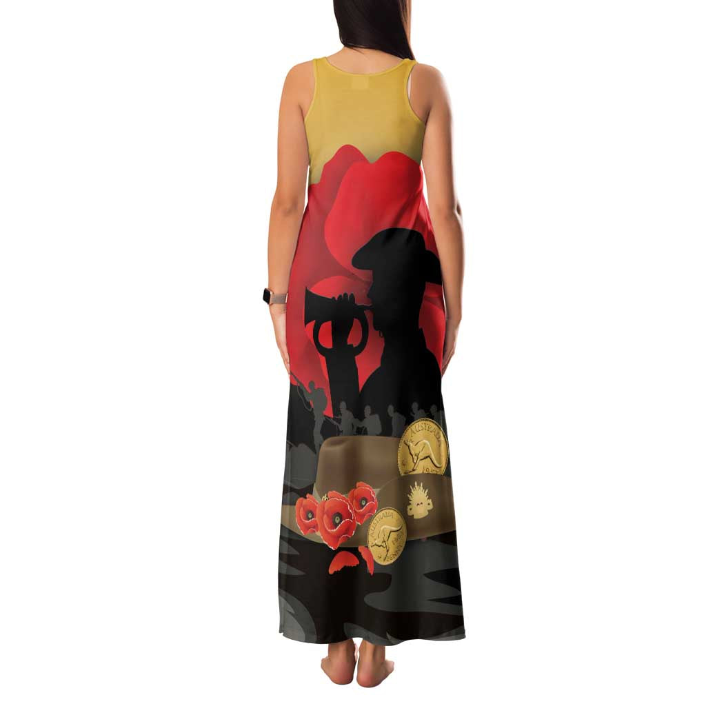 Australia Two-up Pennies ANZAC Day Family Matching Tank Maxi Dress and Hawaiian Shirt Slouch Hat Last Post With Poppy