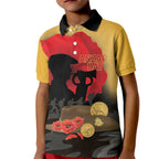Australia Two-up Pennies ANZAC Day Kid Polo Shirt Slouch Hat Last Post With Poppy