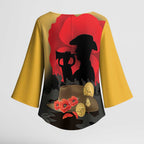 Australia Two-up Pennies ANZAC Day Kimono Sleeve Blouse Slouch Hat Last Post With Poppy