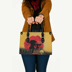 Australia Two-up Pennies ANZAC Day Leather Bag Slouch Hat Last Post With Poppy