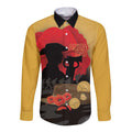 Australia Two-up Pennies ANZAC Day Long Sleeve Button Shirt Slouch Hat Last Post With Poppy