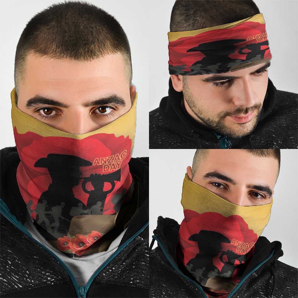 Australia Two-up Pennies ANZAC Day Neck Gaiter Slouch Hat Last Post With Poppy