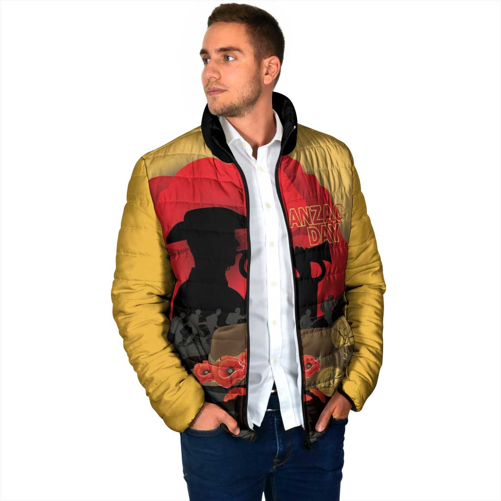Australia Two-up Pennies ANZAC Day Padded Jacket Slouch Hat Last Post With Poppy