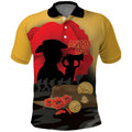 Australia Two-up Pennies ANZAC Day Polo Shirt Slouch Hat Last Post With Poppy