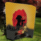 Australia Two-up Pennies ANZAC Day Quilt Slouch Hat Last Post With Poppy