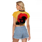 Australia Two-up Pennies ANZAC Day Raglan Cropped T Shirt Slouch Hat Last Post With Poppy