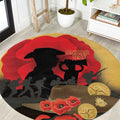 Australia Two-up Pennies ANZAC Day Round Carpet Slouch Hat Last Post With Poppy
