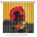 Australia Two-up Pennies ANZAC Day Shower Curtain Slouch Hat Last Post With Poppy