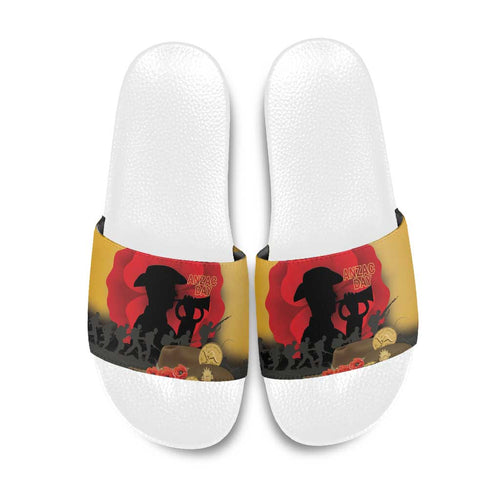 Australia Two-up Pennies ANZAC Day Slide Sandals Slouch Hat Last Post With Poppy