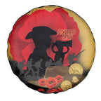 Australia Two-up Pennies ANZAC Day Spare Tire Cover Slouch Hat Last Post With Poppy