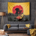 Australia Two-up Pennies ANZAC Day Tapestry Slouch Hat Last Post With Poppy