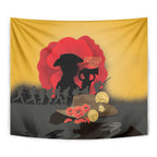 Australia Two-up Pennies ANZAC Day Tapestry Slouch Hat Last Post With Poppy