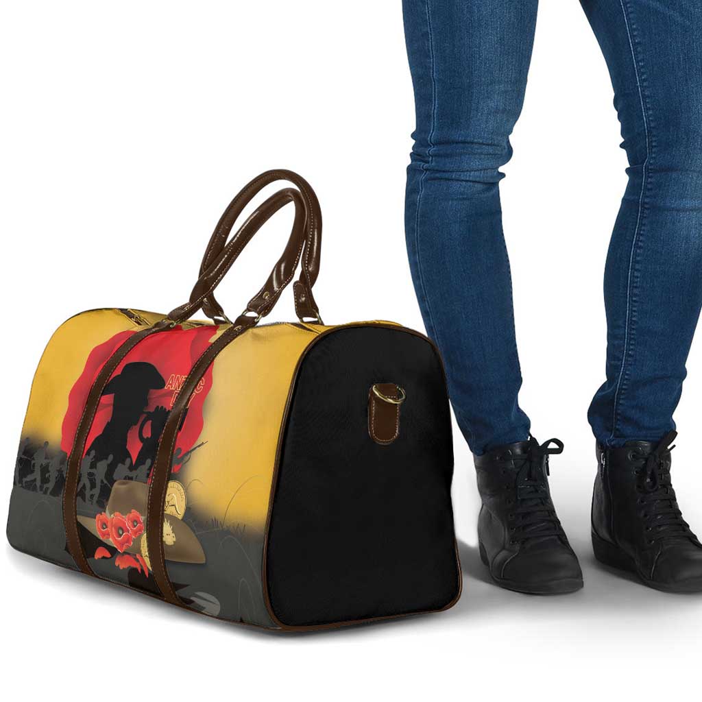 Australia Two-up Pennies ANZAC Day Travel Bag Slouch Hat Last Post With Poppy