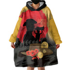 Australia Two-up Pennies ANZAC Day Wearable Blanket Hoodie Slouch Hat Last Post With Poppy