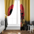Australia Two-up Pennies ANZAC Day Window Curtain Slouch Hat Last Post With Poppy