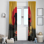 Australia Two-up Pennies ANZAC Day Window Curtain Slouch Hat Last Post With Poppy