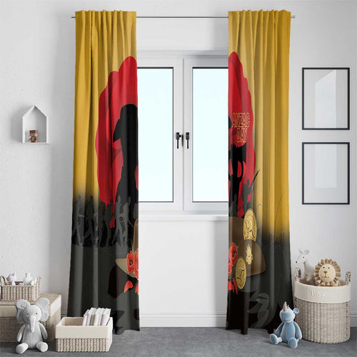 Australia Two-up Pennies ANZAC Day Window Curtain Slouch Hat Last Post With Poppy
