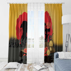 Australia Two-up Pennies ANZAC Day Window Curtain Slouch Hat Last Post With Poppy