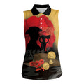 Australia Two-up Pennies ANZAC Day Women Sleeveless Polo Shirt Slouch Hat Last Post With Poppy