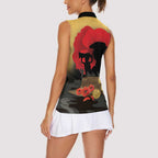 Australia Two-up Pennies ANZAC Day Women Sleeveless Polo Shirt Slouch Hat Last Post With Poppy
