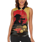Australia Two-up Pennies ANZAC Day Women Sleeveless Polo Shirt Slouch Hat Last Post With Poppy