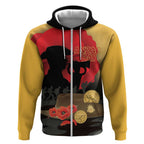 Australia Two-up Pennies ANZAC Day Zip Hoodie Slouch Hat Last Post With Poppy
