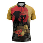 Australia Two-up Pennies ANZAC Day Zipper Polo Shirt Slouch Hat Last Post With Poppy