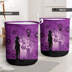 Australia Animals ANZAC Day Laundry Basket Lest We Forget The Animals Too Purple Poppy