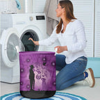 Australia Animals ANZAC Day Laundry Basket Lest We Forget The Animals Too Purple Poppy