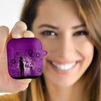 Australia Animals ANZAC Day AirPods Case Lest We Forget The Animals Too Purple Poppy