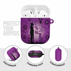 Australia Animals ANZAC Day AirPods Case Lest We Forget The Animals Too Purple Poppy