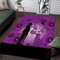 Australia Animals ANZAC Day Area Rug Lest We Forget The Animals Too Purple Poppy