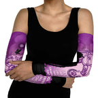 Australia Animals ANZAC Day Arm Sleeves Lest We Forget The Animals Too Purple Poppy
