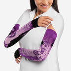 Australia Animals ANZAC Day Arm Sleeves Lest We Forget The Animals Too Purple Poppy