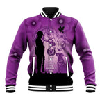 Australia Animals ANZAC Day Baseball Jacket Lest We Forget The Animals Too Purple Poppy