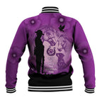 Australia Animals ANZAC Day Baseball Jacket Lest We Forget The Animals Too Purple Poppy