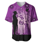 Australia Animals ANZAC Day Baseball Jersey Lest We Forget The Animals Too Purple Poppy