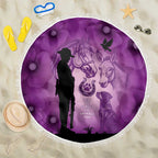 Australia Animals ANZAC Day Beach Blanket Lest We Forget The Animals Too Purple Poppy