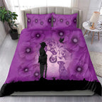 Australia Animals ANZAC Day Bedding Set Lest We Forget The Animals Too Purple Poppy