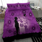 Australia Animals ANZAC Day Bedding Set Lest We Forget The Animals Too Purple Poppy