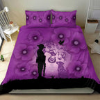 Australia Animals ANZAC Day Bedding Set Lest We Forget The Animals Too Purple Poppy