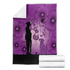 Australia Animals ANZAC Day Blanket Lest We Forget The Animals Too Purple Poppy