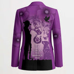 Australia Animals ANZAC Day Blazer Lest We Forget The Animals Too Purple Poppy